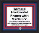 NHL Hockey Photo Picture Frame Kit - Calgary Flames (Red Matting, Orange Trim)