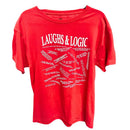SALE | Laugh & Logic Tee | Red | Multiple Sizes | Sandhills Specialty Gifts and Crafts