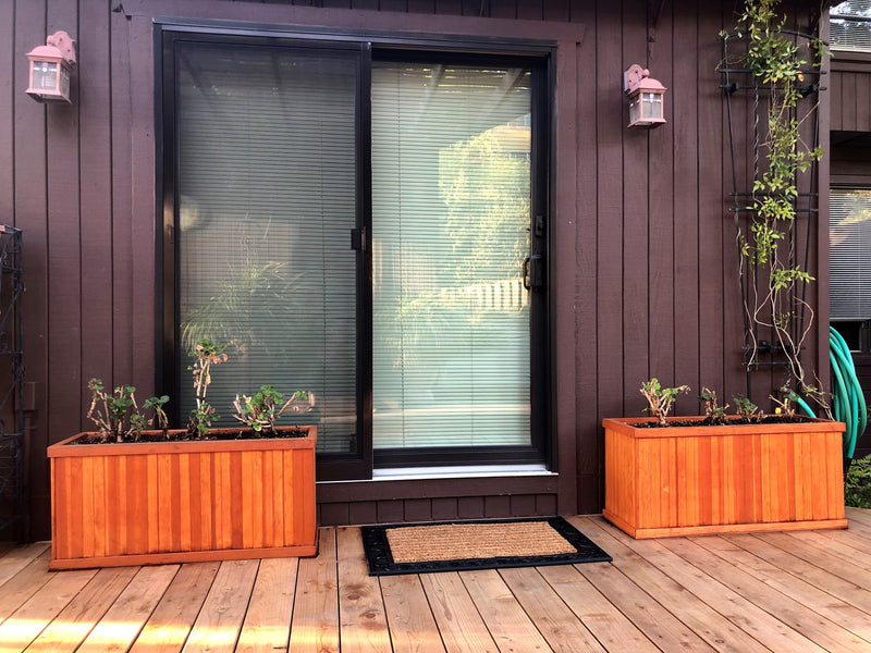 redwood box planters Santa Clara Redwood Planter Box