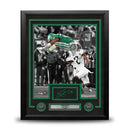 Saquon Barkley Reverse Hurdle Philadelphia Eagles Autographed 11x14 Framed Photo with Cut Signature