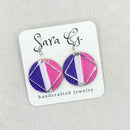 Purple, Pink, Silver Earrings | Perfect For Winter Palettes | Cute Chic Earrings | Add Jazz To Any Outfit | Hypo Allergenic | Nebraska-Made