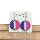 Purple, Pink, Silver Earrings | Perfect For Winter Palettes | Cute Chic Earrings | Add Jazz To Any Outfit | Hypo Allergenic | Nebraska-Made