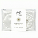 Giftable White Goodnight Gorgeous Satin Sleep Set [Includes Pillowcase, Sleep Mask + Scrunchie]