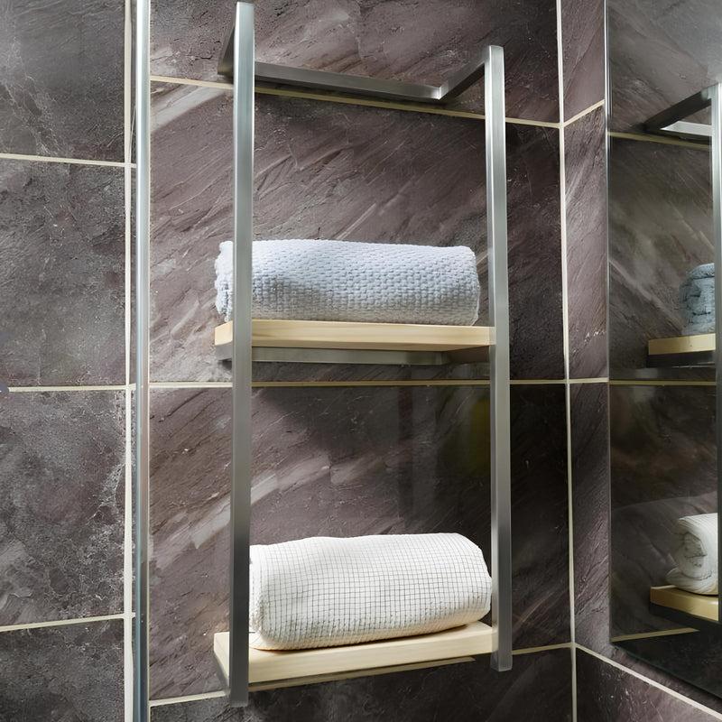 2-Tier Bathroom Shelf, Storage for Towel and Blanket