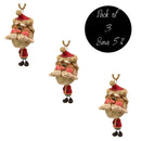 Rough Beard Santa Ornament | Pack of 3 | Bert Anderson Collection