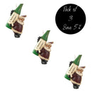 Santa Wine Bottle on Back Ornament | Pack of 3 | Bert Anderson Collection