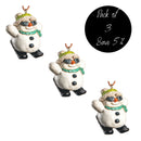 Skiing Snowman Ornament | Pack of 3 | Bert Anderson Collection
