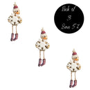 Snowman With Snowflake Ornament | Pack of 3 | Bert Anderson Collection