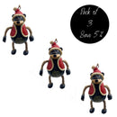 Bear With Santa Coat and Hat Ornament | Pack of 3 | Bert Anderson Collection