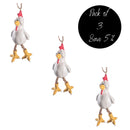 Dangly Chicken Ornament | Pack of 3 | Bert Anderson Collection