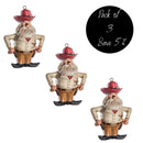 Cowboy Santa Ornament | Pack of 3 | Bert Anderson Collection