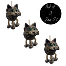 Gray Striped Cat Ornament | Pack of 3 | Bert Anderson Collection