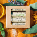 First Aid Balm Pack | Includes Herbal, Cuticle, Cracked Heel & Chest Balms | The Salvy Lady