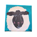 Sheep Canvas Painting | 4 X 4 | The Painted Attic