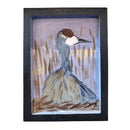 Sunset Crane Painting | 5 X 7 | Canvas Artwork | The Painted Attic