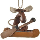 Moose In A Canoe Ornament | Pack of 3 | Bert Anderson Collection