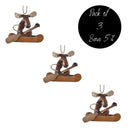 Moose In A Canoe Ornament | Pack of 3 | Bert Anderson Collection