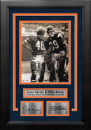 Gale Sayers & Mike Ditka Chicago Bears 8" x 10" Framed Black & White Photo with Engraved Autographs