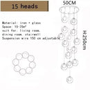 DecorBites™ LED Chandelier: Modern Lighting for Living, Dining, and Staircase Areas