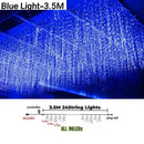 DecorBites™ Icicle LED String Lights: Festive Outdoor Christmas Decoration for Party, Patio, Garden