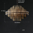 DecorBites™ Brass Pendant Light Fixture Italian Designer Hanglamp for Villa Decoration