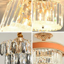 Modern gold crystal led ceiling chandelier for dining room