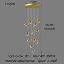 DecorBites™ Gourd Shaped Crystal Chandelier for Living Room & Restaurant