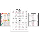 DecorBites™ Japanese Hiragana Katakana Infographic Poster, Minimalist Design for Language Learners