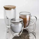 DecorBites™ Double Wall Beer Whiskey Wine Glass Tea Coffee Tumbler Cup With Lid