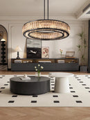 DecorBites™ Gold Crystal Ceiling Chandelier LED Light Fixture for Luxury Home Decor