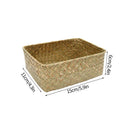 Breakfast Woven Storage Basket Picnic Basket Laundry Box Home Sundries Organizer Fruit Flower Storage Baskets Desktop Container