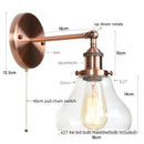 DecorBites™ Gold LED Wall Sconce Retro Bedroom Lamp | Loft Iron Decor Aisle Restaurant Home