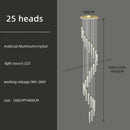 DecorBites™ Golden LED Crystal Chandelier for Living Room Staircase