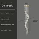 DecorBites™ Golden LED Crystal Chandelier for Living Room Staircase