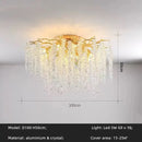 DecorBites™ Crystal Tassel LED Branch Chandelier for Dining Room and Home Decor