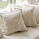 DecorBites™ French Cream Jacquard Pillow Covers 45*45 for Home Decor