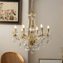 DecorBites™ Crystal Pendant Chandelier Foyer Light Luxury Candle Design Led Lamparas