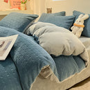 DecorBites™ Double Sided Full Queen Duvet Cover Set, Solid Color Double Couple Quilt Cover