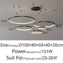 DecorBites™ Acrylic LED Ring Pendant Light Modern Minimalist Art Decor Chandelier