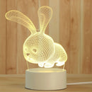 Modern white acrylic night lamp – bedroom led decor