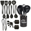 DecorBites™ 18Pcs Silicone Kitchen Utensils Turner Spatula Measuring Spoon Cooking Tool Set