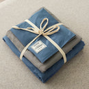 DecorBites™ Japanese Grid Printed Cotton Bedding Set in Queen/King for Cozy Sleep