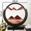 3D Moving Sand Art Painting Hourglass Round Handmade Glass Deep Sea Sandscape Quicksand Craft Sandglass Home Decoration Gifts