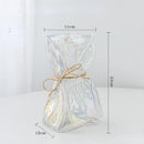 DecorBites™ Clear Glass Vase Irregularly Folded Handicraft Ornaments Hydroponic Flower Vases