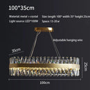DecorBites™ Brushed Gold Rings Crystal Chandelier Ceiling Lamp
