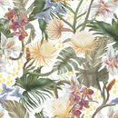 Contemporary Exotic Floral Wallpaper