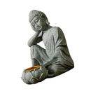 Sitting Buddhas Statue with Tealight Candle Holder Buddhas Figurine Sculpture Insenses Holder for Home and Garden Drop Shipping