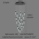DecorBites™ Cylindrical Crystal Chandelier: Modern Villa Living Room Lamp for Stylish Interiors.