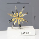 DecorBites™ Crystal Metal Sea Urchin Figurine Home Decor Ornament
