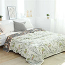 DecorBites™ Japanese Cotton Single Bedspread with Pillow Towel - Floral Birds Design